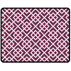 Two Tone Lattice Pattern Double Sided Fleece Blanket (medium) 