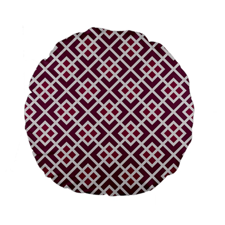 Two Tone Lattice Pattern Standard 15  Premium Flano Round Cushions