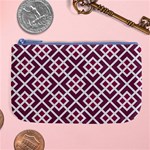 Two Tone Lattice Pattern Large Coin Purse Front