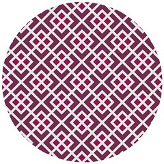 Two Tone Lattice Pattern Wooden Puzzle Round