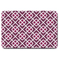 Two Tone Lattice Pattern Large Doormat  by kellehco