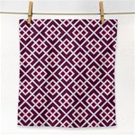 Two Tone Lattice Pattern Face Towel Front