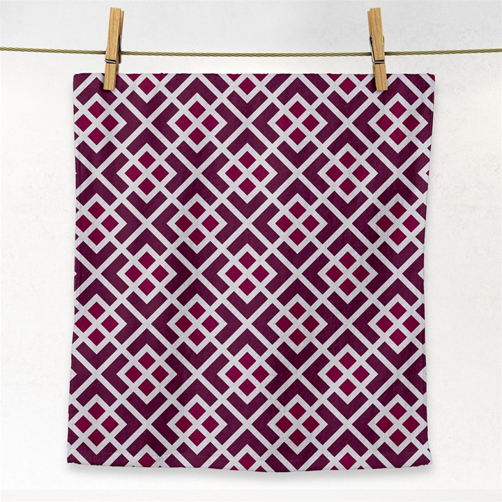 Two Tone Lattice Pattern Face Towel