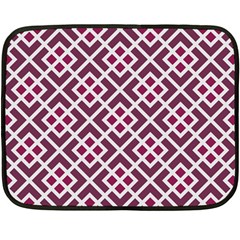 Two Tone Lattice Pattern Double Sided Fleece Blanket (mini)  by kellehco