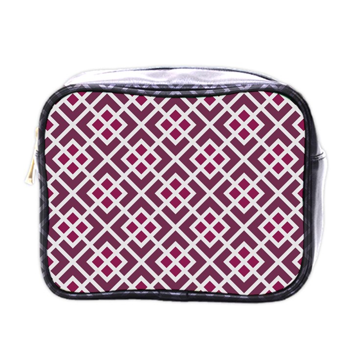 Two Tone Lattice Pattern Mini Toiletries Bag (One Side)