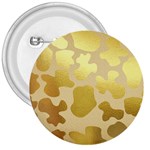 Glam Cow Print Pattern 3  Buttons Front