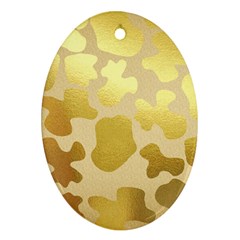 Glam Cow Print Pattern Ornament (oval)