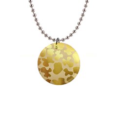 Glam Cow Print Pattern 1  Button Necklace by kellehco