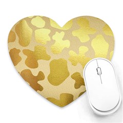 Glam Cow Print Pattern Heart Mousepads by kellehco