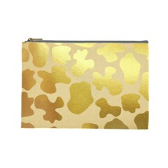 Glam Cow Print Pattern Cosmetic Bag (large) by kellehco