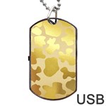 Glam Cow Print Pattern Dog Tag USB Flash (One Side) Front