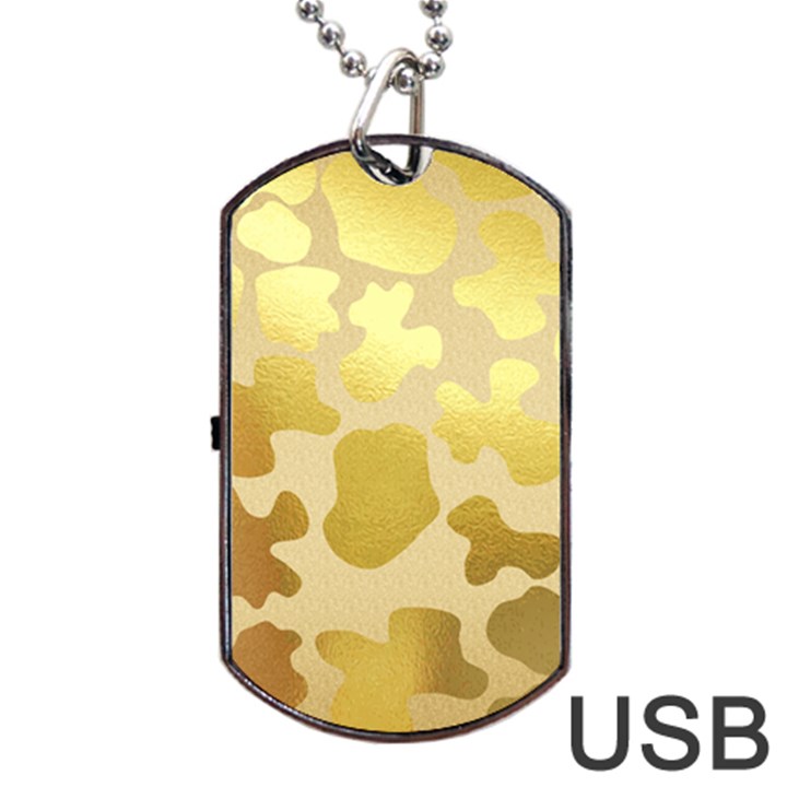 Glam Cow Print Pattern Dog Tag USB Flash (One Side)