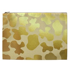 Glam Cow Print Pattern Cosmetic Bag (xxl) by kellehco