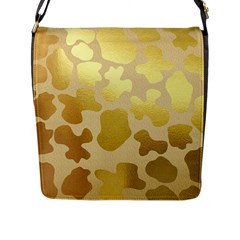 Glam Cow Print Pattern Flap Closure Messenger Bag (l)