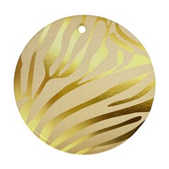 Zebra Round Ornament (two Sides) by kellehco