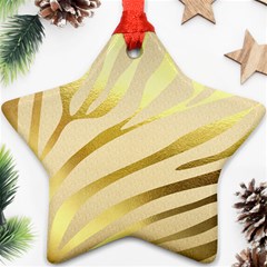 Zebra Star Ornament (two Sides) by kellehco