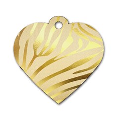 Zebra Dog Tag Heart (one Side) by kellehco