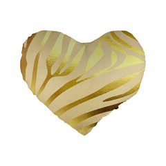 Zebra Standard 16  Premium Heart Shape Cushions by kellehco