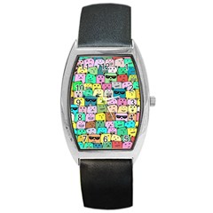 Colorful Cat Lover  Barrel Style Metal Watch by kellehco