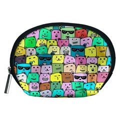 Colorful Cat Lover  Accessory Pouch (medium) by kellehco