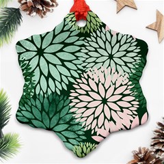 Dahlia  Snowflake Ornament (two Sides) by Angelandspot