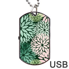 Dahlia  Dog Tag Usb Flash (one Side) by Angelandspot