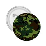 Forest camo pattern, army themed design, soldier 2.25  Buttons Front