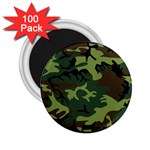 Forest camo pattern, army themed design, soldier 2.25  Magnets (100 pack)  Front