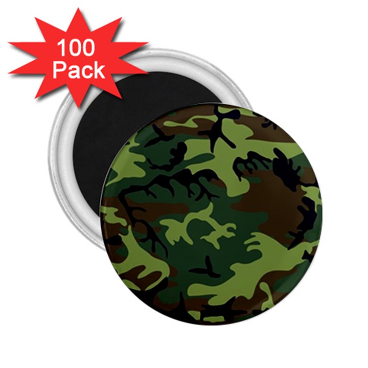 Forest camo pattern, army themed design, soldier 2.25  Magnets (100 pack) 