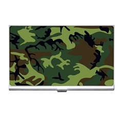 Forest Camo Pattern, Army Themed Design, Soldier Business Card Holder by Casemiro