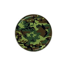 Forest Camo Pattern, Army Themed Design, Soldier Hat Clip Ball Marker (4 Pack) by Casemiro