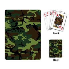 Forest Camo Pattern, Army Themed Design, Soldier Playing Cards Single Design (rectangle) by Casemiro