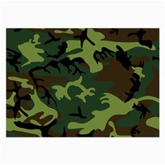 Forest Camo Pattern, Army Themed Design, Soldier Large Glasses Cloth by Casemiro