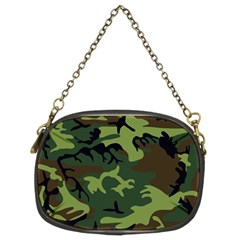 Forest Camo Pattern, Army Themed Design, Soldier Chain Purse (two Sides) by Casemiro