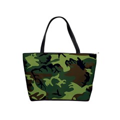 Forest Camo Pattern, Army Themed Design, Soldier Classic Shoulder Handbag by Casemiro