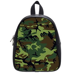 Forest Camo Pattern, Army Themed Design, Soldier School Bag (small) by Casemiro