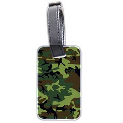 Forest Camo Pattern, Army Themed Design, Soldier Luggage Tag (two Sides) by Casemiro