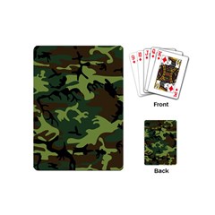 Forest Camo Pattern, Army Themed Design, Soldier Playing Cards Single Design (mini) by Casemiro