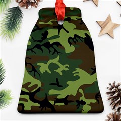 Forest Camo Pattern, Army Themed Design, Soldier Ornament (bell) by Casemiro