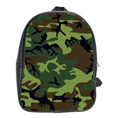 Forest Camo Pattern, Army Themed Design, Soldier School Bag (xl) by Casemiro