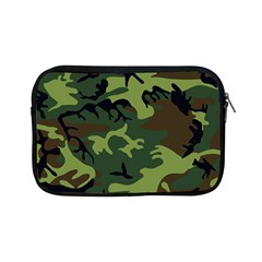 Forest Camo Pattern, Army Themed Design, Soldier Apple Ipad Mini Zipper Cases by Casemiro