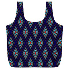 Colorful Diamonds Pattern3 Full Print Recycle Bag (xl) by bloomingvinedesign