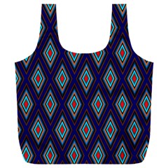 Colorful Diamonds Pattern3 Full Print Recycle Bag (xxxl) by bloomingvinedesign