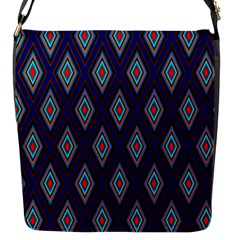 Colorful Diamonds Pattern3 Flap Closure Messenger Bag (s) by bloomingvinedesign