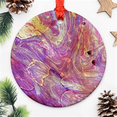 Marbling Abstract Layers Ornament (round)