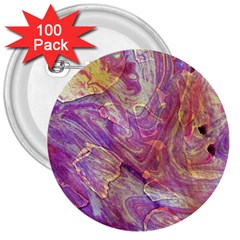 Marbling Abstract Layers 3  Buttons (100 Pack)  by kaleidomarblingart