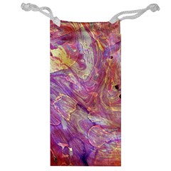 Marbling Abstract Layers Jewelry Bag by kaleidomarblingart