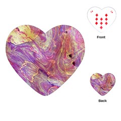 Marbling Abstract Layers Playing Cards Single Design (heart)