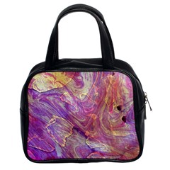 Marbling Abstract Layers Classic Handbag (two Sides)