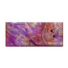 Marbling Abstract Layers Hand Towel by kaleidomarblingart